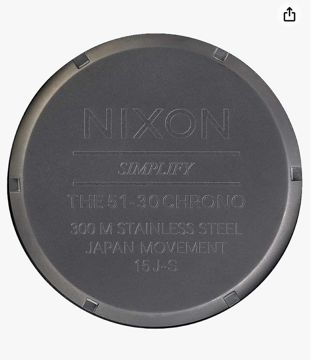 Nixon 51-30 Chrono. BLACK / WHITE / GUNMETAL. 100m Water Resistant Men’s Watch (XL 51mm Watch Face/ 25mm Stainless Steel Band