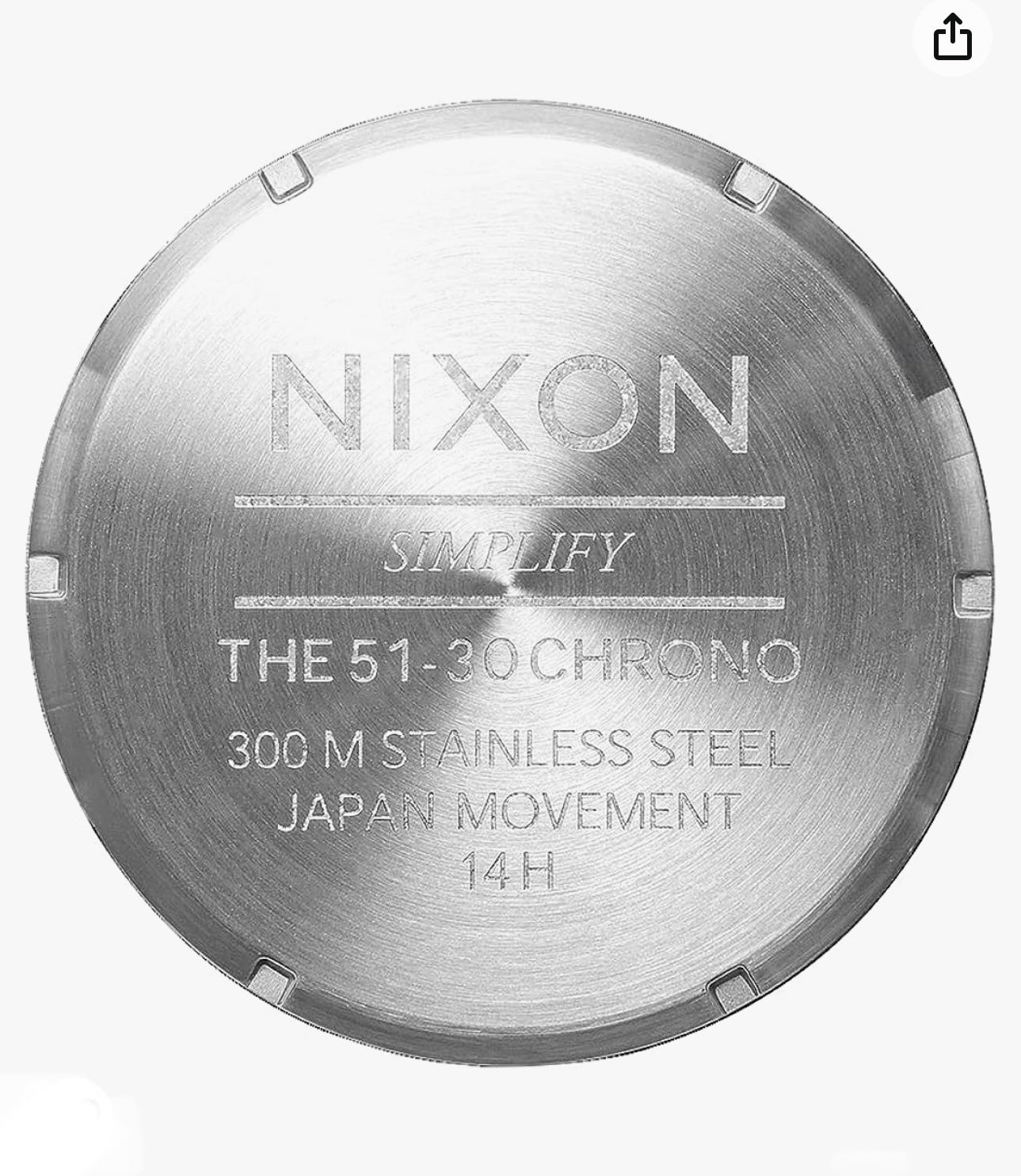 Nixon 51-30 Chrono. NAVY SUNRAY / SILVER.  Water Resistant Men’s Watch (XL 51mm Watch Face/ 25mm Stainless Steel Band)