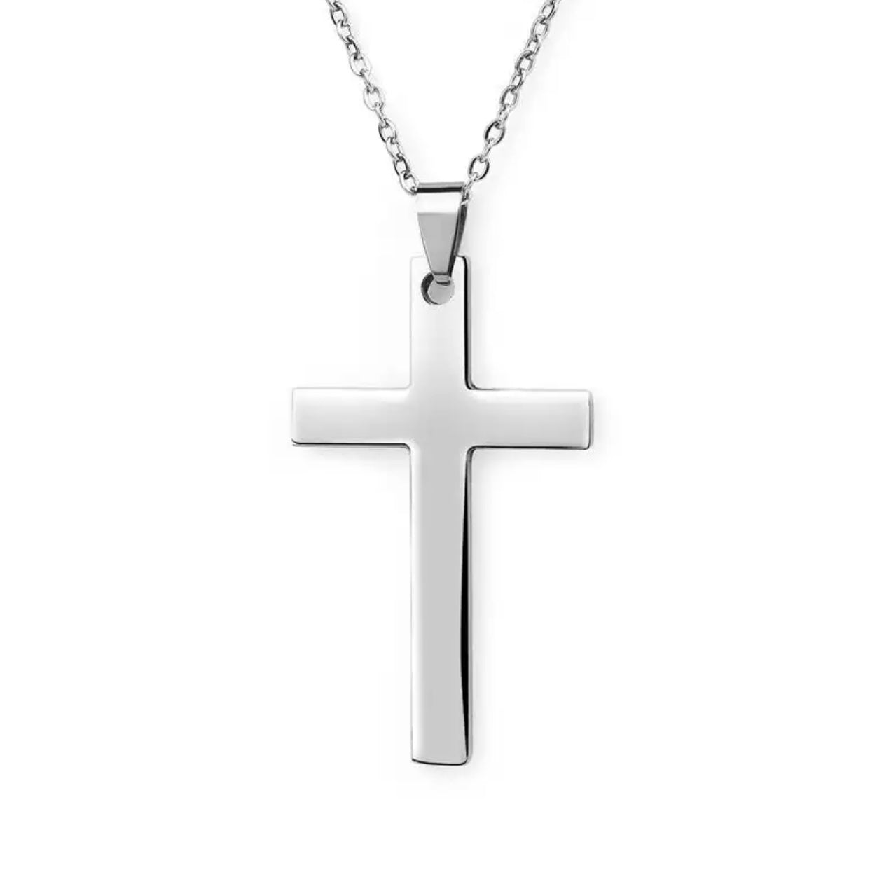 Cross Pendants With Chain for Men & Woman - colours Gold,Silver,Black