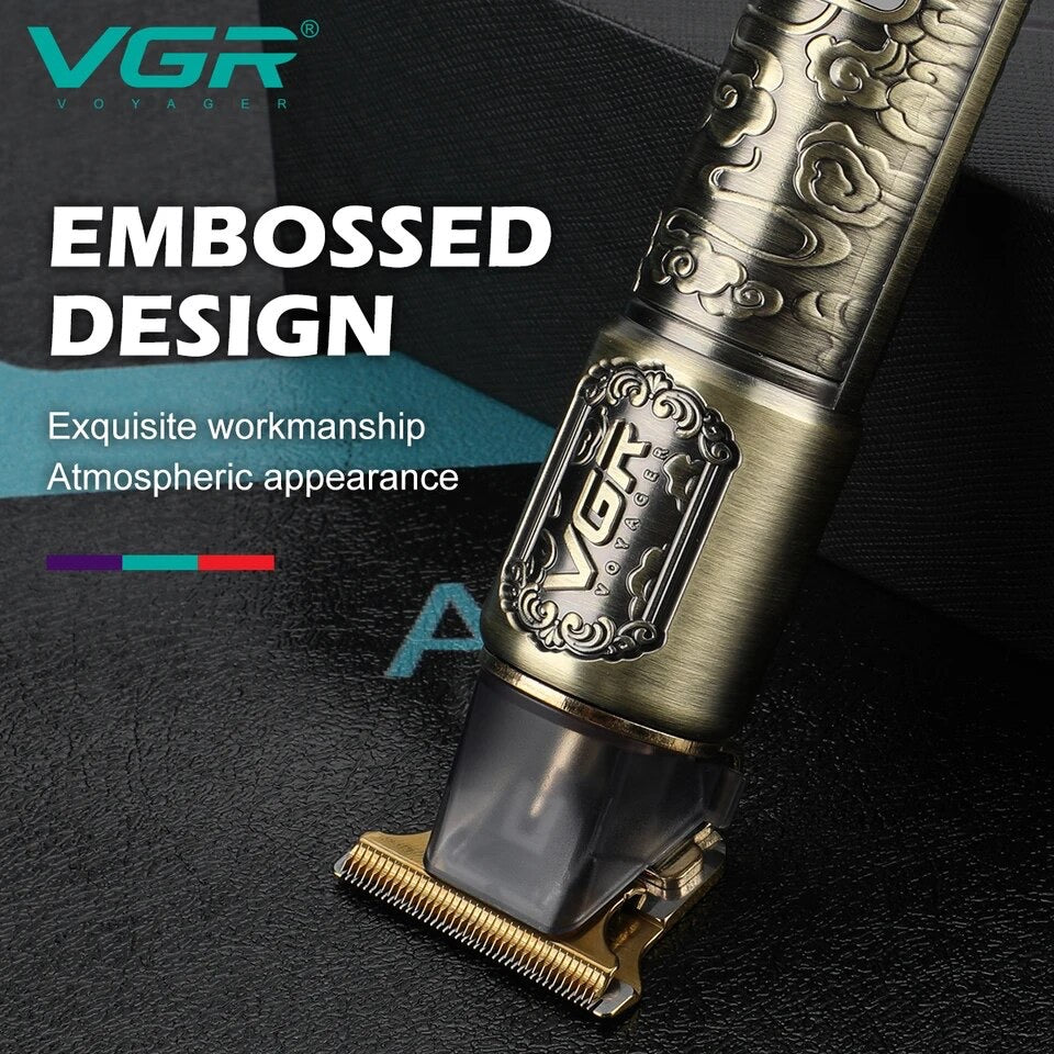 VGR V-073 T9 Rechargeable Vintage Style Cordless Hair Trimmer/Beard Grooming Kit