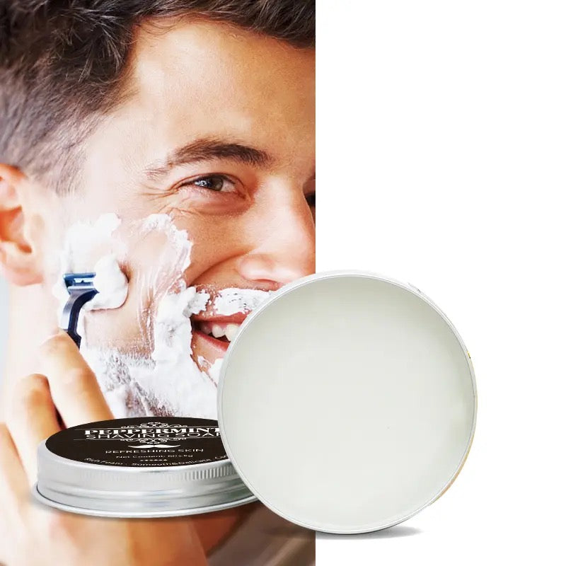 60g Mint Scent Men's Shaving Soap - Hand Made