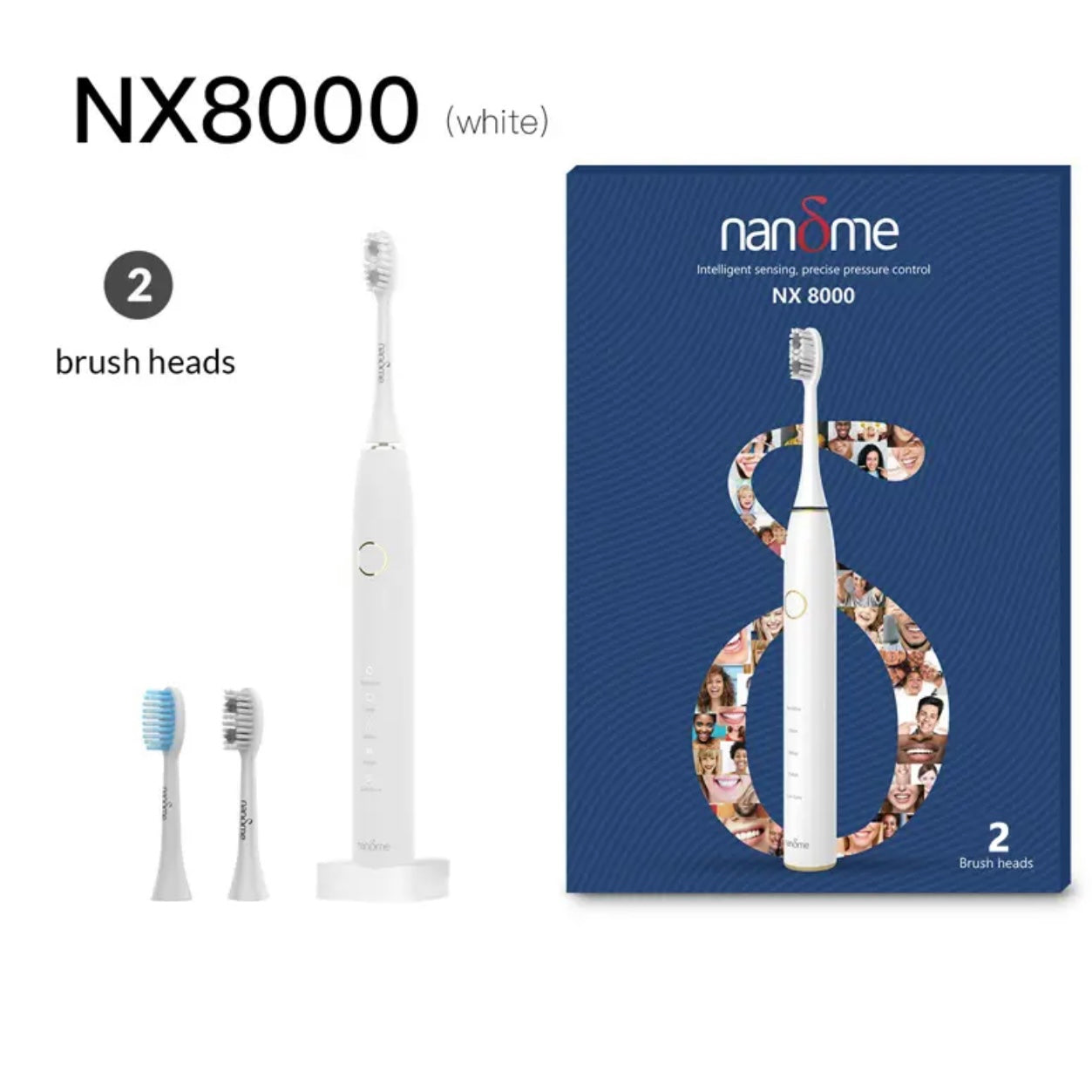 Nandme NX8000 Smart Sonic Electric Toothbrush - Pressure Sensing