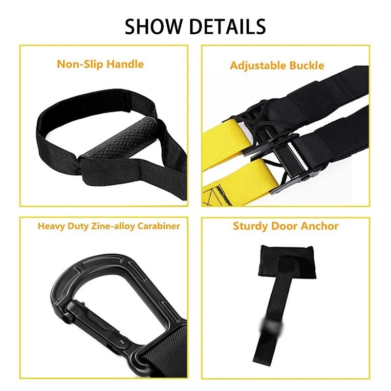 Suspension training straps -Adjustable