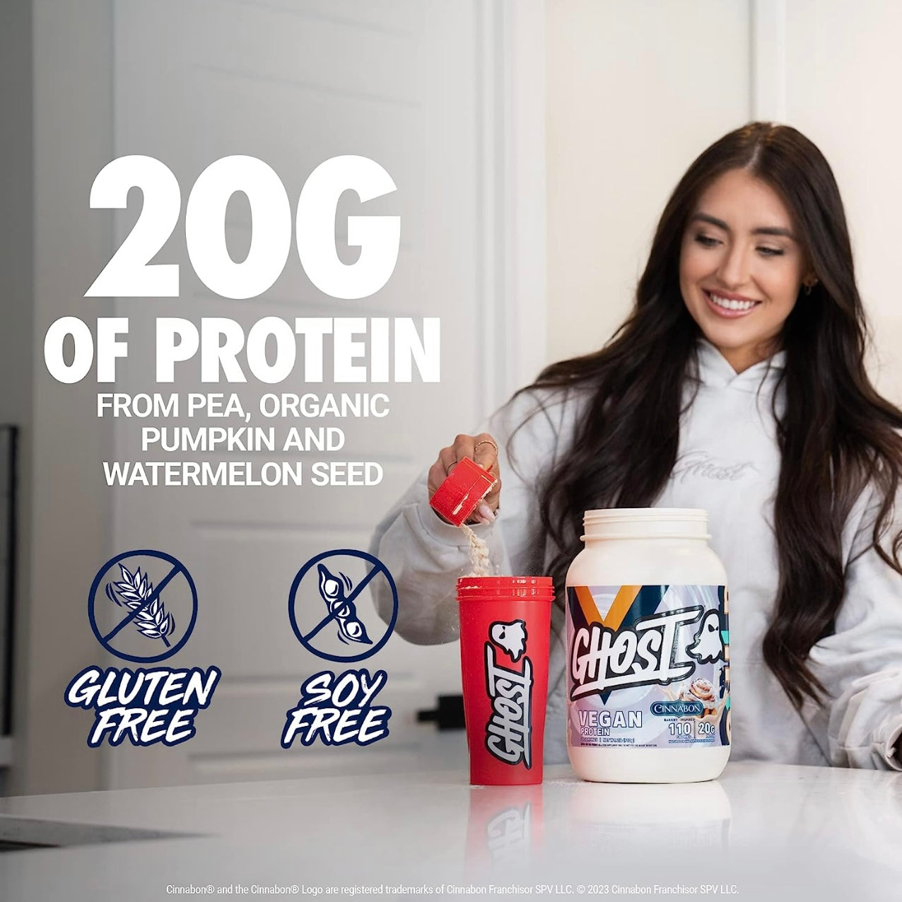 Ghost Vegan Protein Powder - Cinnabon 2lb